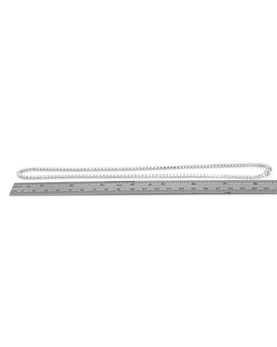 Diamond Inline Necklace in White Gold