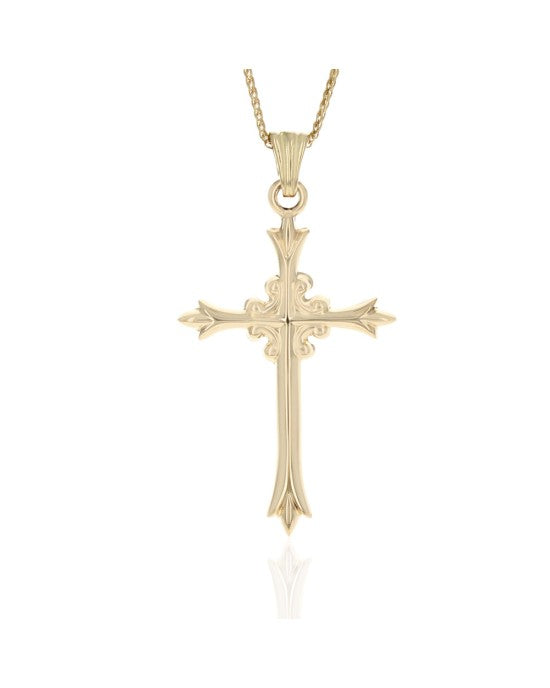 Cross Necklace in Yellow Gold