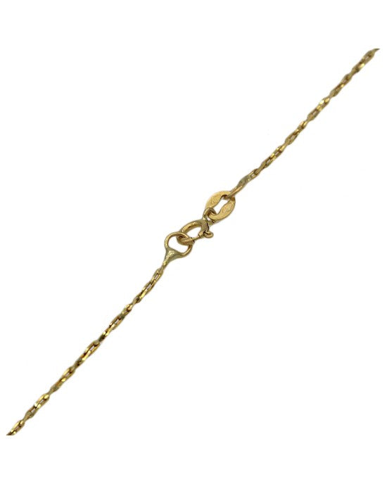 Diamond Open Circle Necklace in Yellow Gold