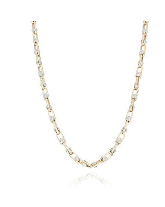 2 Toned Cayman Link Chain Necklace