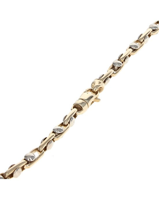 2 Toned Cayman Link Chain Necklace