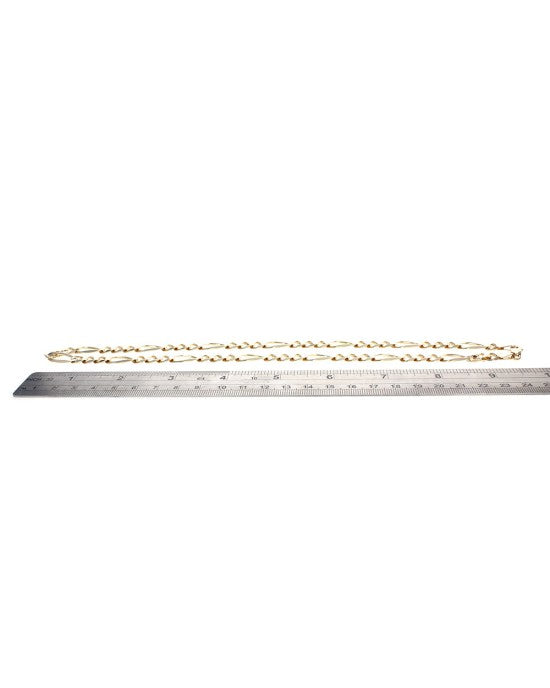 Figaro Chain Necklace in Yellow Gold