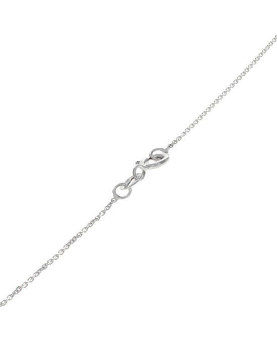 Sapphire and Diamond Heart on Cable Chain