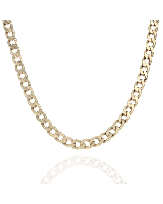 Curb Link Chain in Yellow Gold