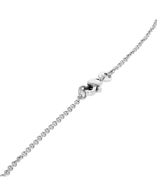 Diamond Open Flower Drop on Cable Chain