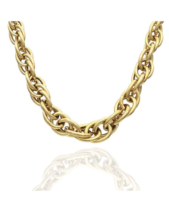 Graduated Lace Chain Necklace in Gold