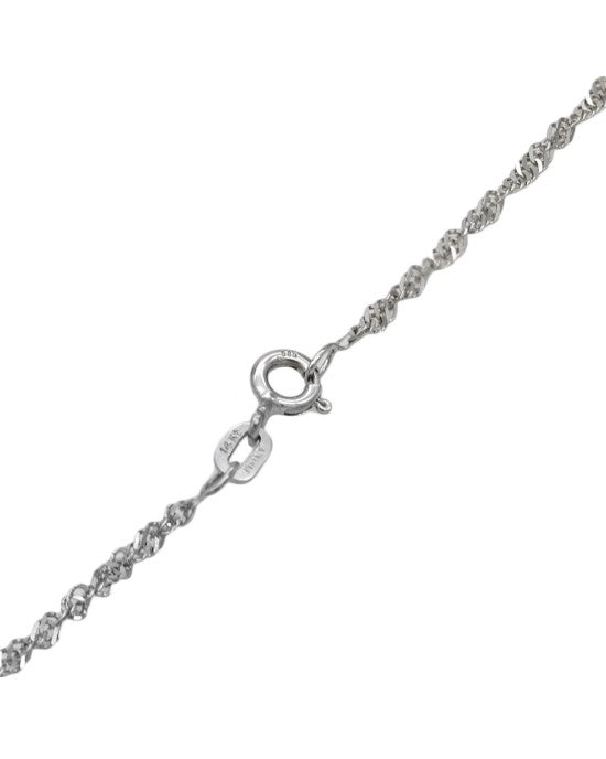 Diamond Shaped Cut Out Diamond Pendant on Cable Chain Necklace