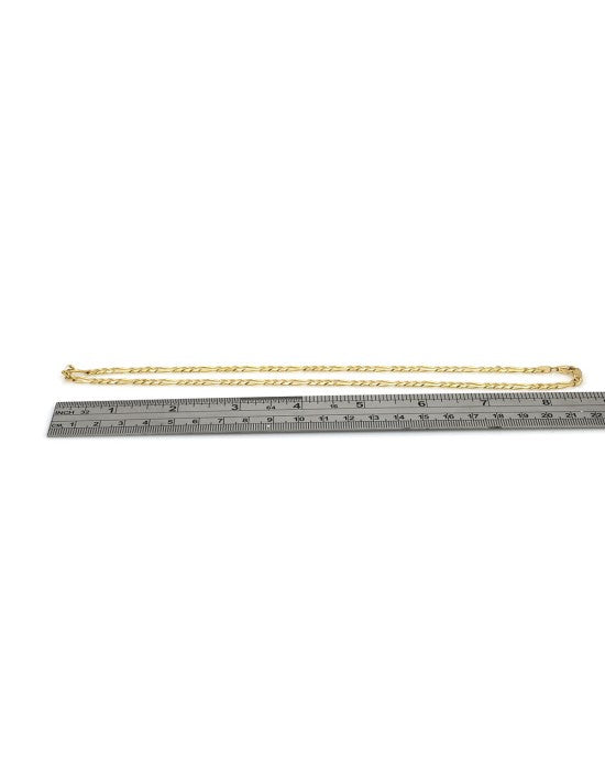 Figaro Link Chain Necklace in Gold