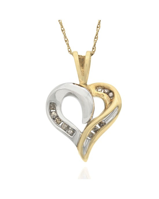 Diamond Open Heart on Lace Chain