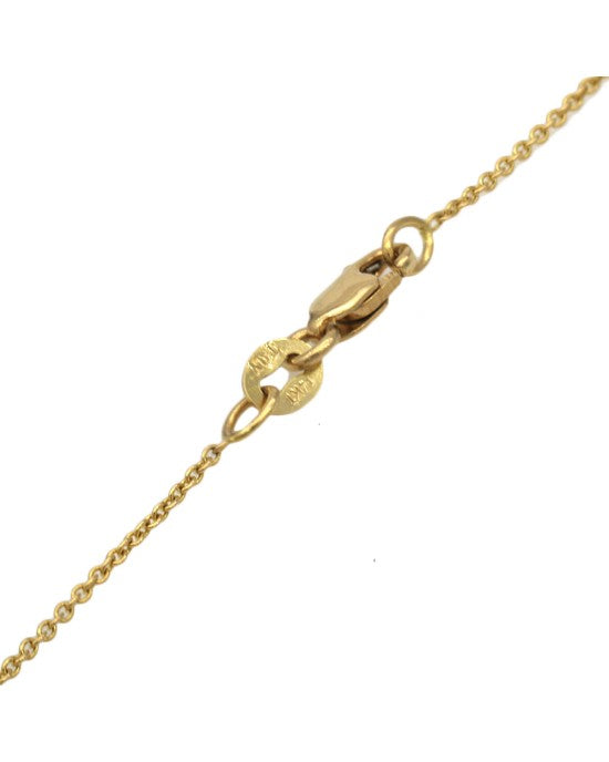 Diamond Circles Drop Necklace in Gold