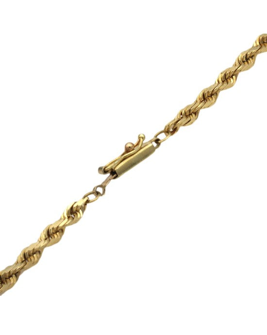 Rope Chain Necklace in Yellow Gold