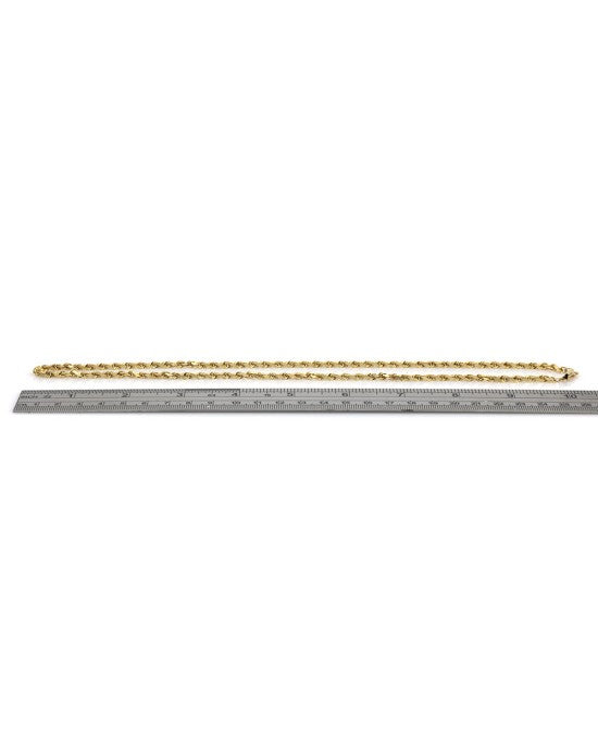 Rope Chain Necklace in Yellow Gold