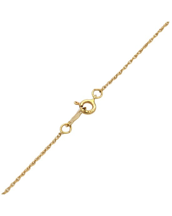 Diamond Open Heart Drop Necklace in Yellow Gold