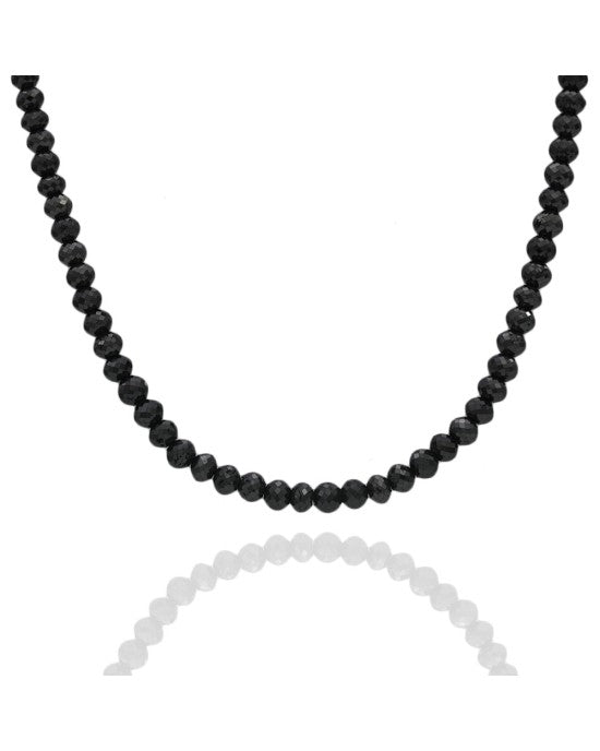 24in Black Diamond Bead Necklace