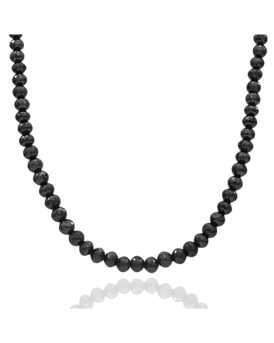 24in Black Diamond Bead Necklace