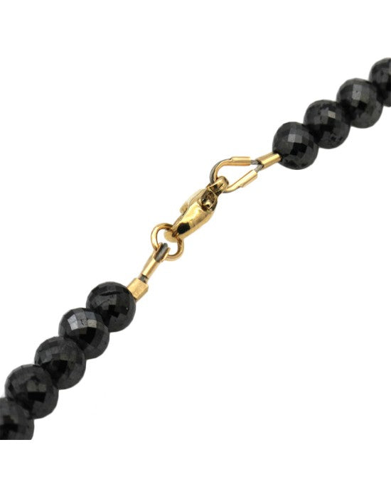 24in Black Diamond Bead Necklace