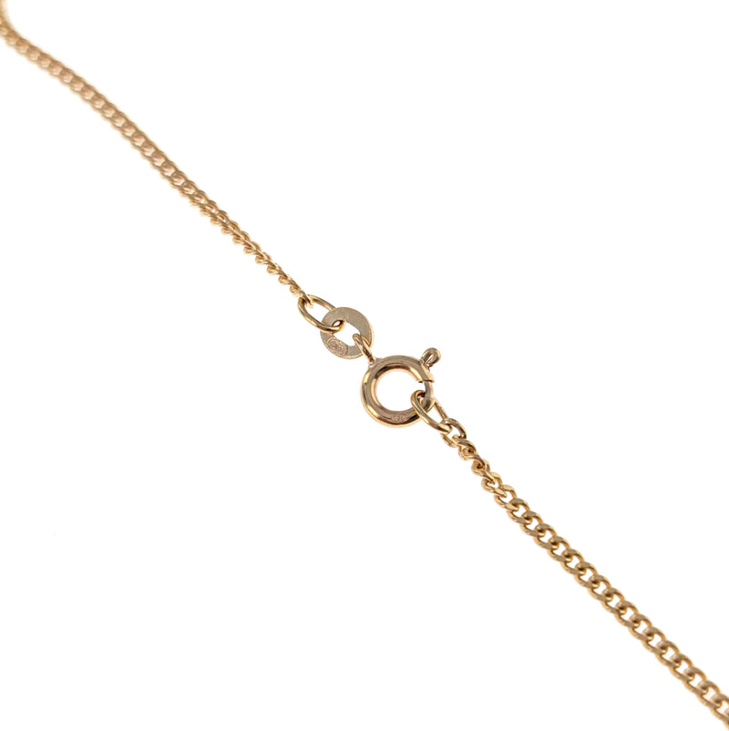 Elongated Diamond Drop on Curb Chain