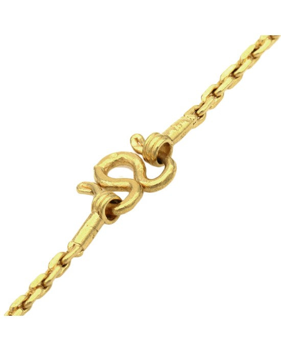 21K Cable Chain with Bhat Clasp