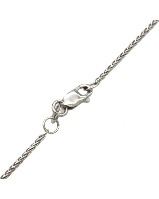 Diamond Open Oval Elongated Drop Necklace