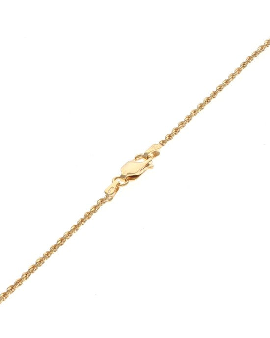 Ruby and Diamond Halo Drop Necklace in Yellow Gold