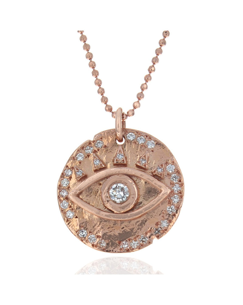 Latiffah Diamond Evil Eye Pendant Necklace