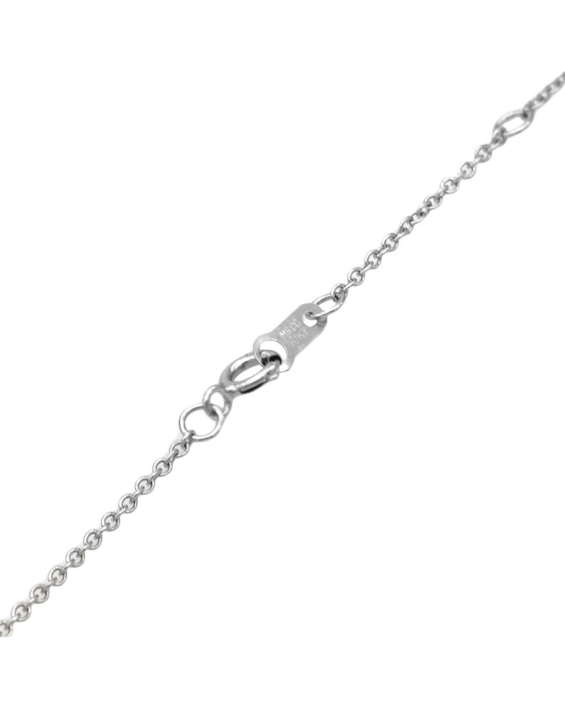 Diamond Open Heart Necklace in White Gold