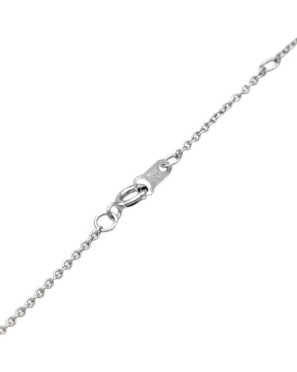 Diamond Open Heart Necklace in White Gold