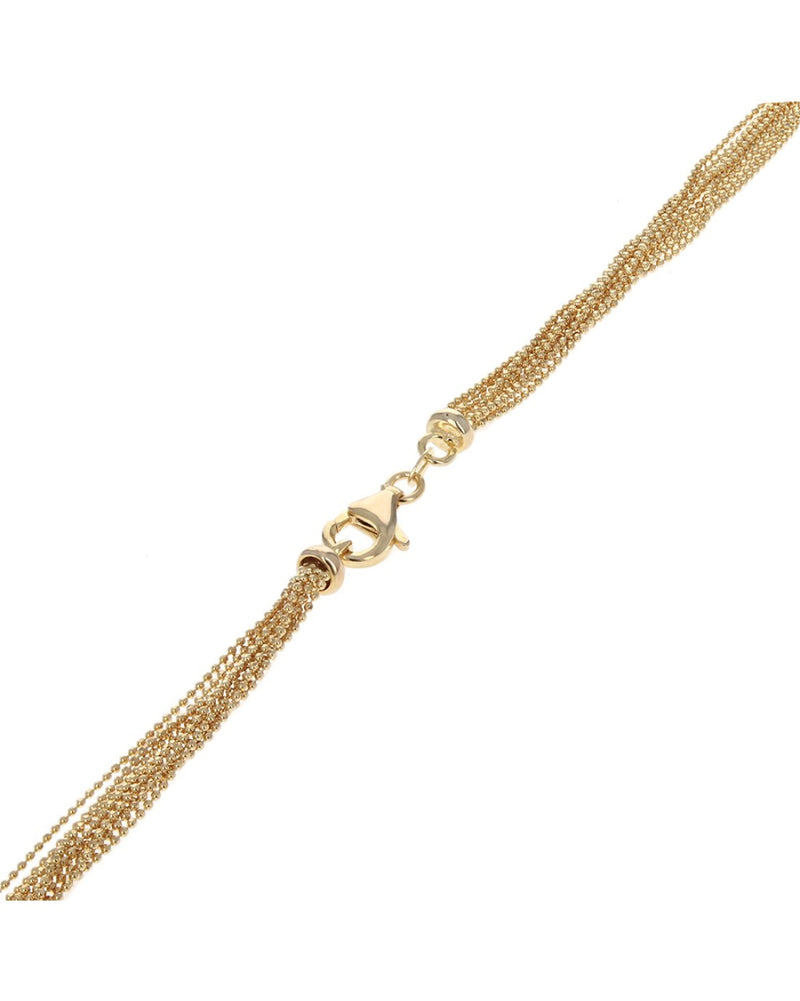 9 Strand Bead Chain Necklace