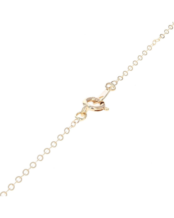 Pave Diamond Open Oval Drop Necklace in White and Yellow Gold