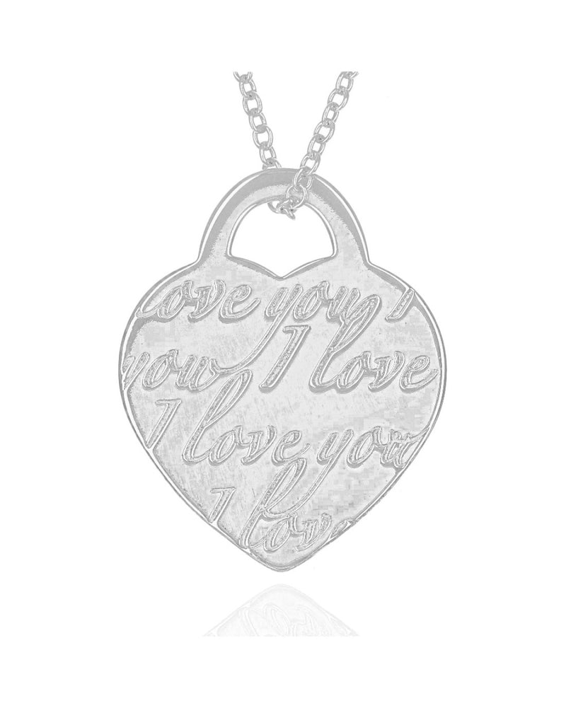 Notes I Love You Heart Tag Necklace