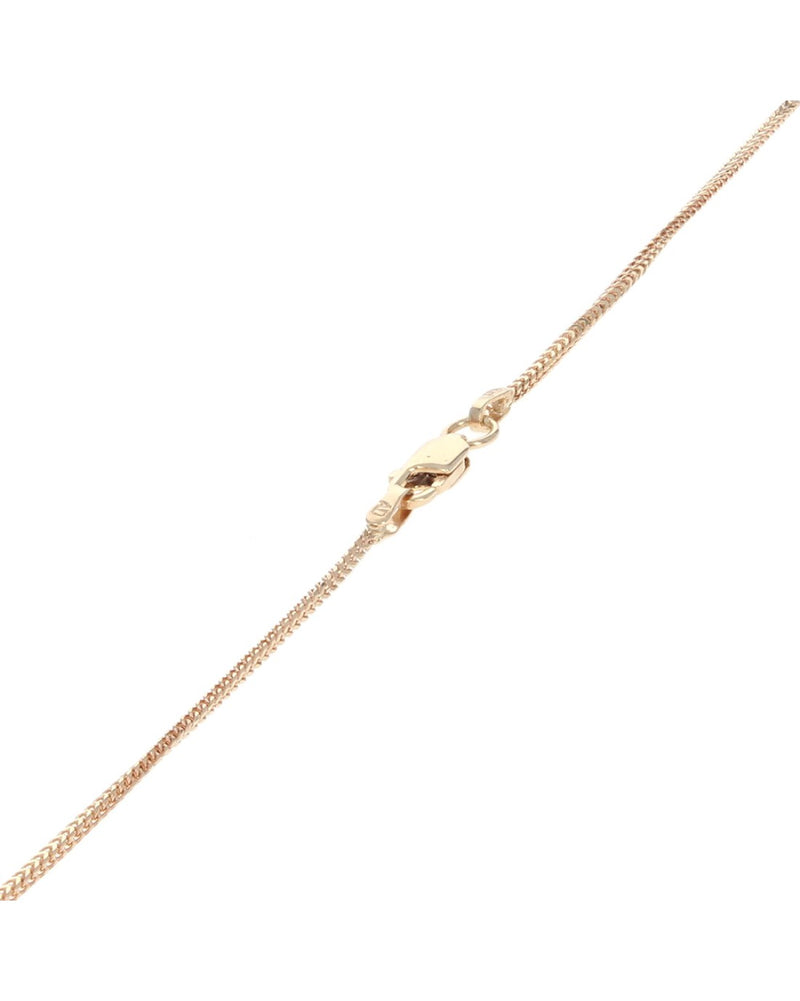 Diamond Teardrop Cradle Pendant on Wheat Chain