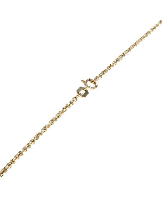 Diamond Open Heart Drop Necklace in Yellow Gold