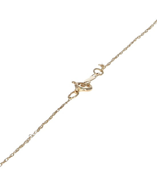 Diamond Solitaire Drop Necklace in Yellow Gold