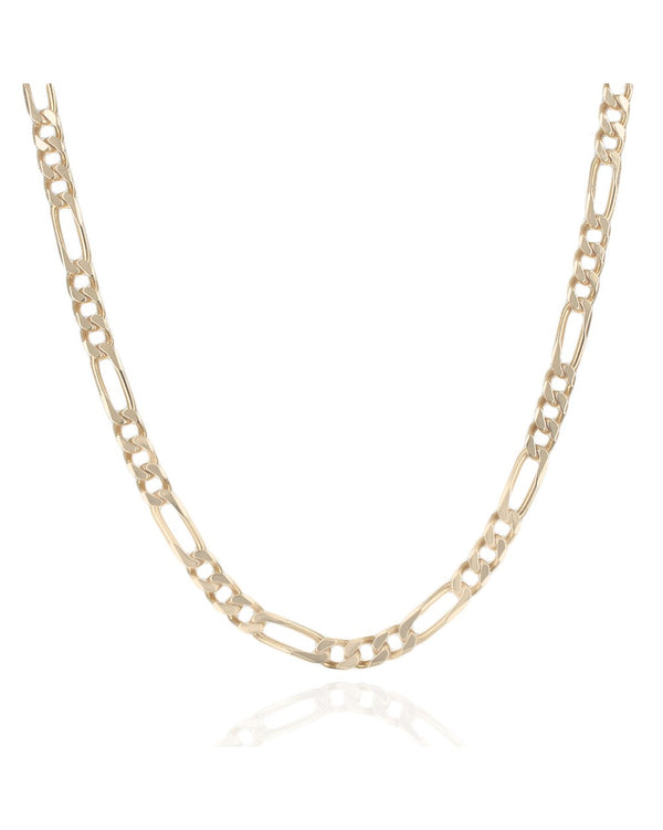 Figaro Chain Necklace in Yellow Gold