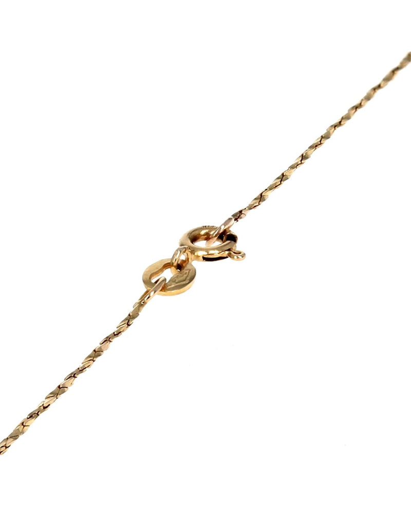 Diamond Open Heart Drop Necklace in Yellow Gold