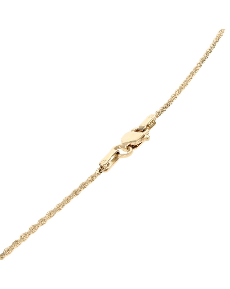 Diamond Open Heart Drop Necklace in Yellow Gold