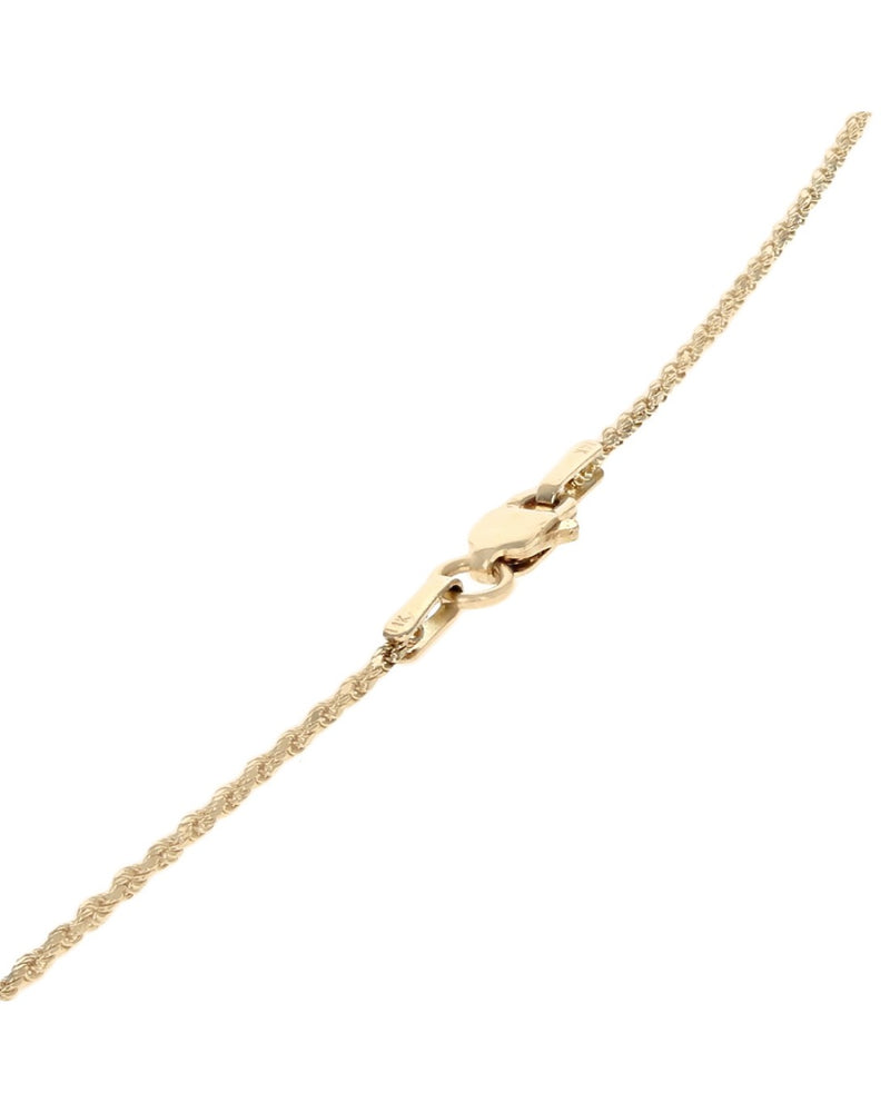 Diamond Open Heart Drop Necklace in Yellow Gold