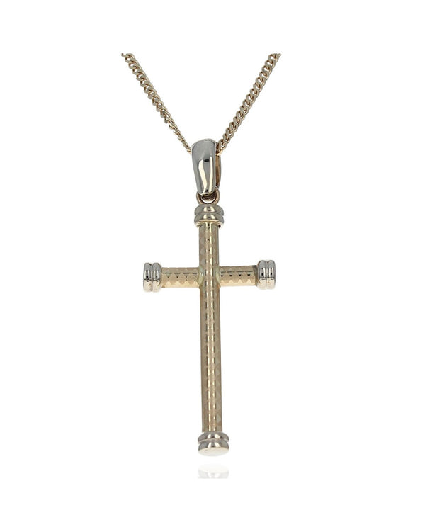 Diamond Motif Cross Necklace