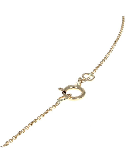 Charles Krypell Ruby and Diamond Solitaire Heart Drop Necklace