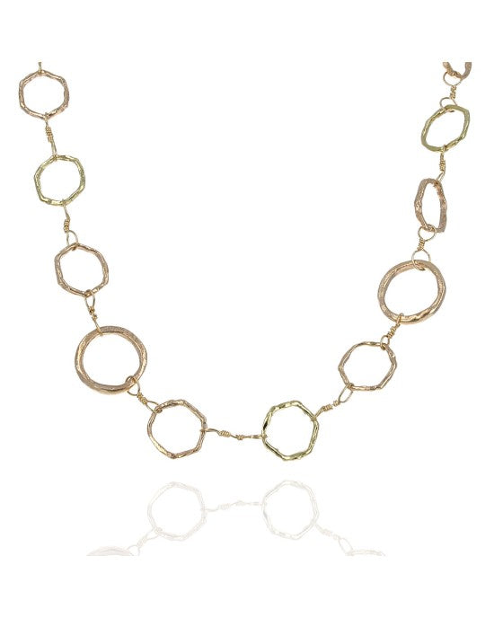 Mixed Circle Link Chain Necklace