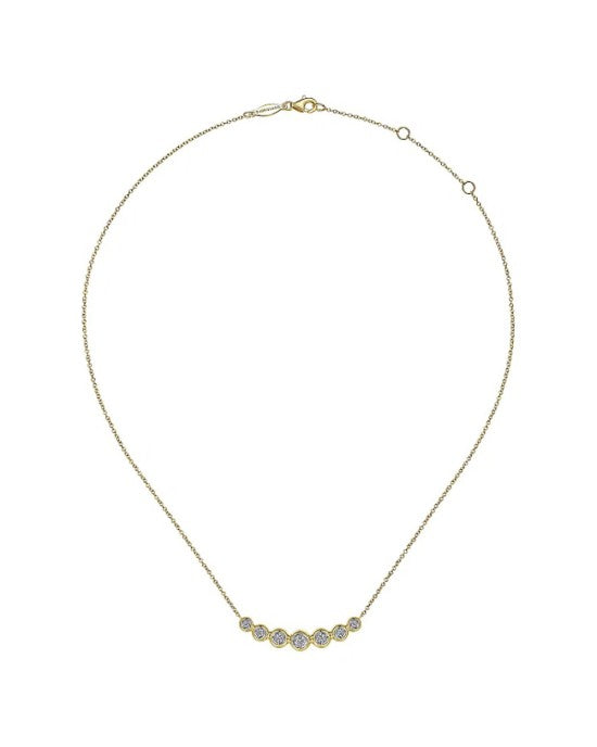 Gabriel & Co. Contemporary Collection Diamond Curved Bar Necklace