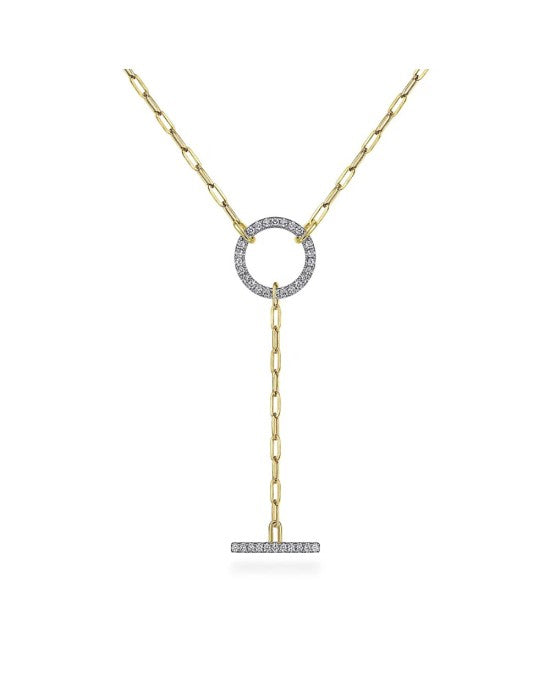 Gabriel & Co. Contemporary Collection Diamond Y Knot Necklace