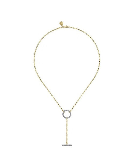 Gabriel & Co. Contemporary Collection Diamond Y Knot Necklace