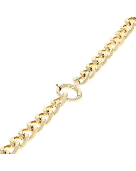 Curb Chain Necklace in Yellow Gold