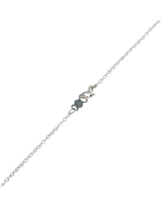 Diamond Graduated Bar Drop Necklace in White Gold