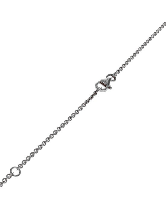 A. Link Round Brilliant Diamond Drop Station Necklace