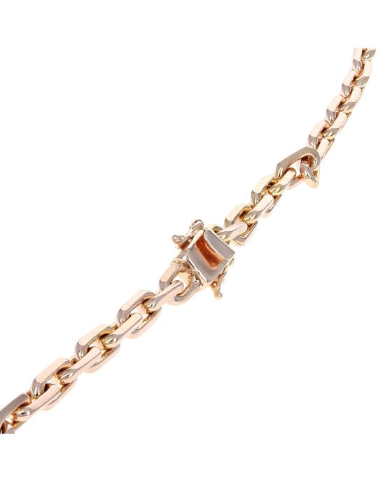 Elongated Cable Chain Necklace in Rose Gold