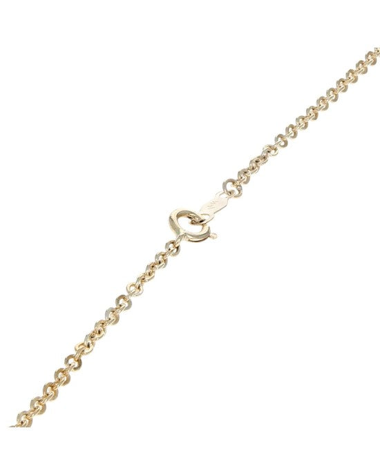 Diamond Linear Bar Station Cable Chain Necklace