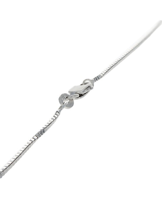 Diamond Open Cut Milgrain Heart Drop Necklace in White Gold