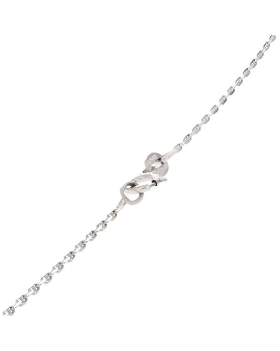 Charles Krypell Blue Sapphire Sweetheart Drop Necklace in White Gold